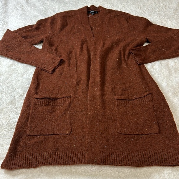 Brown Cardigan with‎ speckle colors - Picture 4 of 5